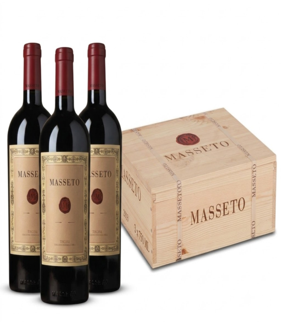 Masseto Toscana IGT 2022 – 3 bottiglie in Cassa Legno – Ornellaia