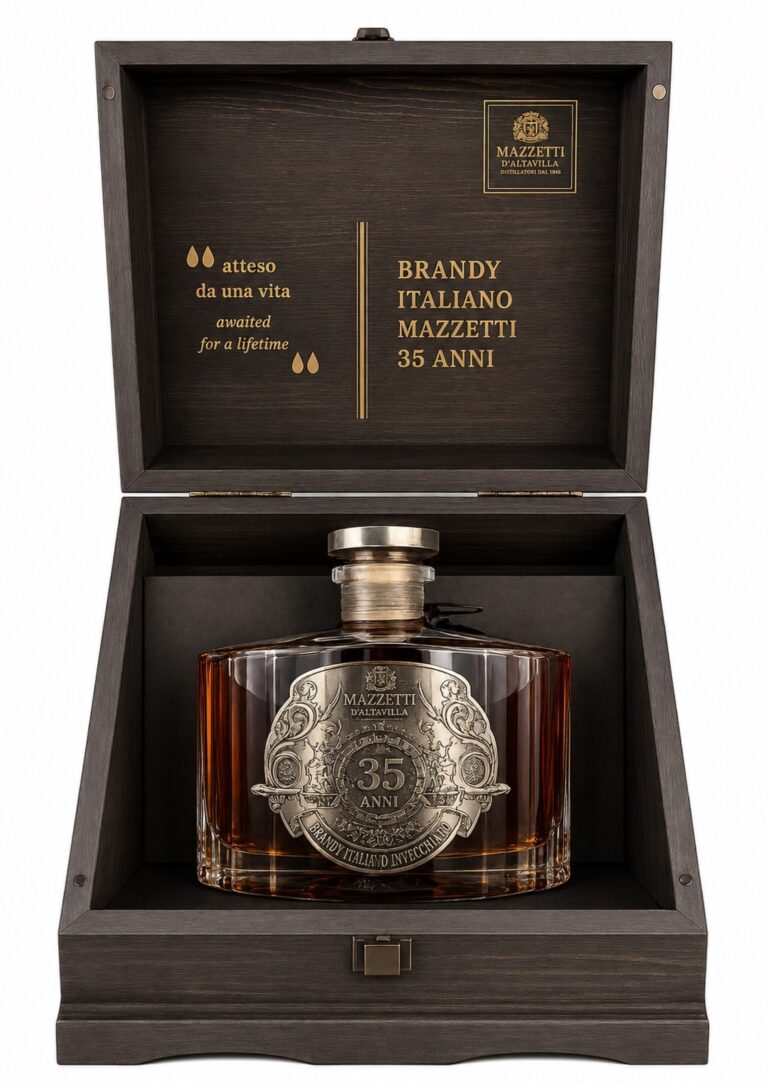 Brandy invecchiato 35 anni in Cassetta Legno – Mazzetti