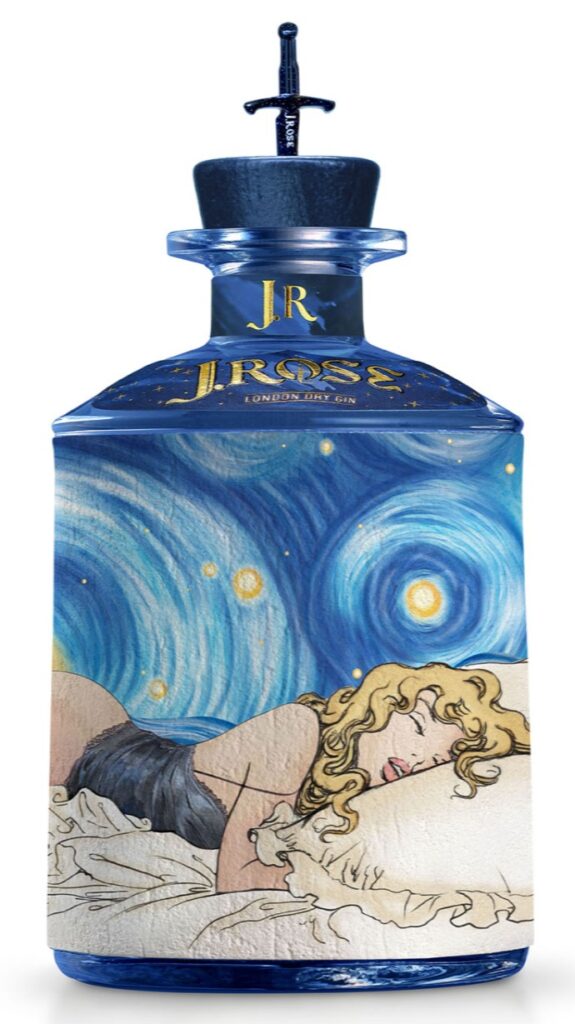 GIN J. ROSE JR80 EDIZIONE LIMITATA 80° MILO MANARA con Led Sottobottiglia