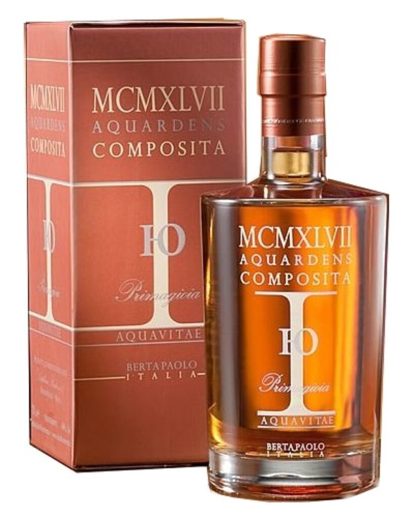 Acquavite MCMXLVII Aquardens Composita Primagioia Berta