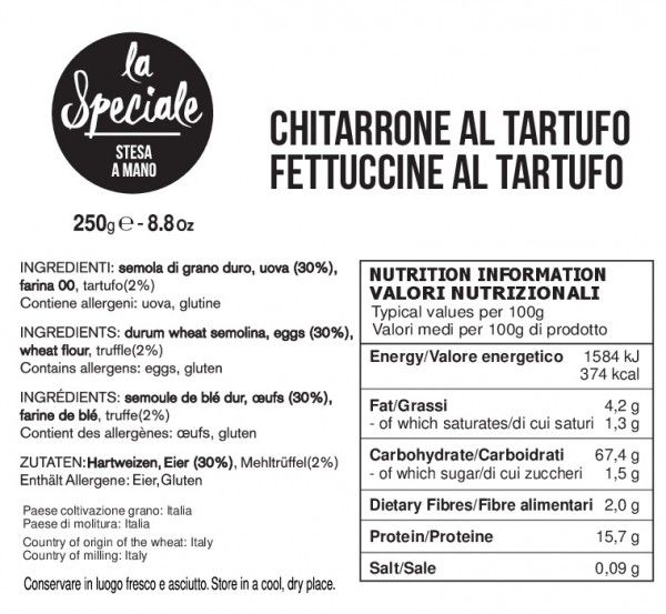 Fettuccine al Tartufo Gr 250 – Filotea