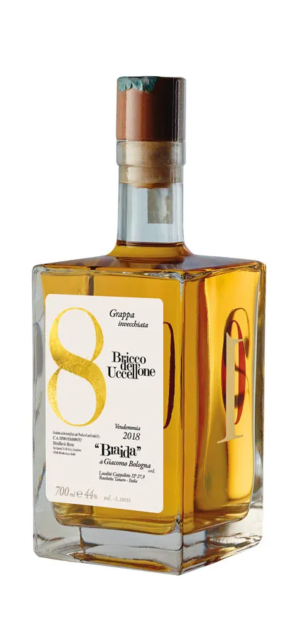 Grappa invecchiata di Bricco dell'Uccellone 2018 Braida